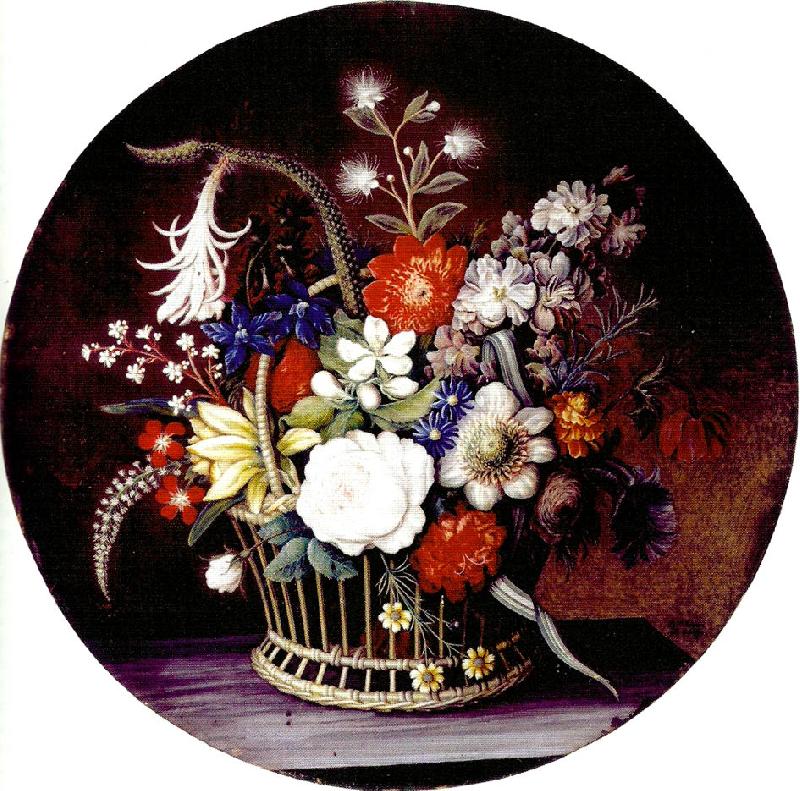 magdalene margrethe barens korg med blomster oil painting image